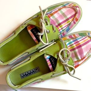 Sperry Top-Sider madras plaid women’s prep boat shoe size 7.5